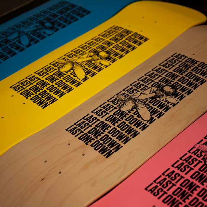 custom screen printed skateboard decks